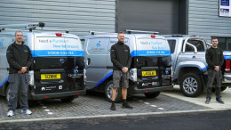 The Engineers with their vans